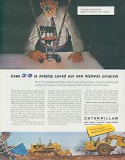 1957 Caterpillar Earthmoving Equipment 3D Glasses Science Industry Print Ad SP21 picture