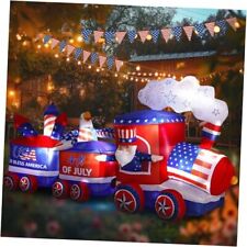 Arrowbash 8.2 ft Independence Day Light Inflatable Train LED Blow up Patriotic picture