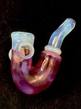 3.5” Sherlock Smoking TOBACCO Collectible GlassHand Pink Pipe Made TEXAS picture