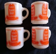 Vintage Arby s Roast Beef Sandwich Coffee Mugs-Lot of 4-SUPER RARE 1960's picture