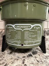 Vintage Munsey Slow Cooker Fryer - Avocado Green - Model CF65 picture