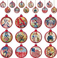 24 Pcs 4th of July Ornaments for Tree Memorial Day Decorations Vintage...  picture