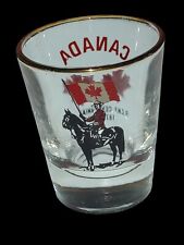 Vintage Royal Canadian Mounted Police RCMP Centennial Shot Glass 1873-1973 picture