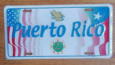 PUERTO RICO  Novelty License Plate-  Shadow Flags/ Frog and Seal. Collectible picture