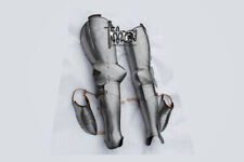 Medieval Gothic Armor Steel Leg Protection Pair W Sabatons SCA Combat Costume  picture