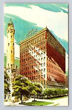 Chicago IL-Illinois The Pearson Hotel, Water Tower, Advertising Vintage Postcard picture