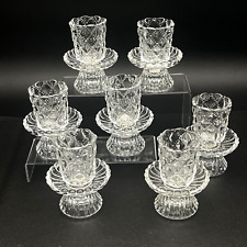 Partylite Quilted Crystal Pair Votive Candle Holders 14 Piece Set Vintage - EUC picture