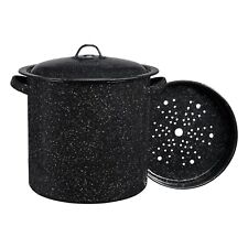 Multipurpose pot, seafood/tamale/Stock pot includes steamer, 15.5 quart, black.. picture