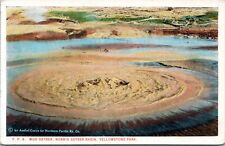 Mud Geyser, Norris Basin, Yellowstone Park, Wyoming - 1922 w/b Postcard- Haynes picture