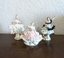 Vintage Dresden porcelain Lace figurine lot picture