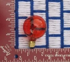 25 ~ TRANSPARENT AMBER C7 base CHRISTMAS LIGHT bulb Round Berry Globe 10w G12.5  picture