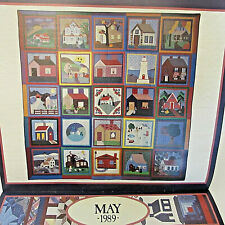VTG Lang American Quilt Calendar 1989 13x12 Beautiful Graphics Of Quilt Styles picture