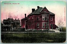 Price County Jail Phillips WI Wisconsin 1908 DB Postcard J11 picture