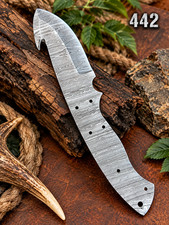 Aj sanity handmade Damascus steel knife blank blade gut hook knife Skinner knife picture