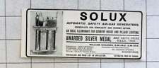 1913 Solux Automatic Air Gas Generators William Shearer George Street Edinburgh picture
