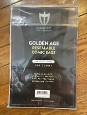 100 RESEALABLE Golden Age Comic Book Poly Bags + Acid Free Backer Boards picture
