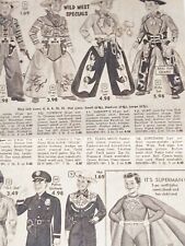 Vintage Newspaper Halloween Costume Ad SUPERMAN GI JOE POLICEMAN  picture