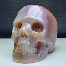 570g Natural Crystal Specimen. Geode agate. Hand-carved. Exquisite Skull.GIFT.VW picture