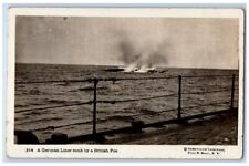 c1940's German Liner Sunk By British Foe WWII War Moser NY RPPC Photo Postcard picture