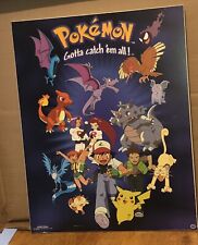 Vintage Mounted Pokémon Poster Gotta Catch Em All ￼ 1999 Nintendo Scorpio ￼20x16 picture