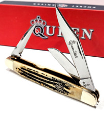 Queen Cutlery Company Stockman Winterbottom Jigged Bone Coping Pocket Knife picture