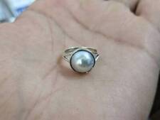 gemstone silver ring 4.25-9.25 ratti pearl vedic South Sea Pearl (MOTI) picture