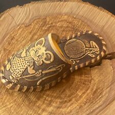 063_Ukraine Hand Made BIRCH BARK PIN CUSHION carved wood Mouse with ball picture