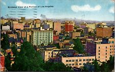 Los Angeles California Postcard Birdseye View Of A Portion Of Los Angeles picture