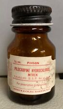 Vintage Merck Poison Medicine Bottle Rahway New Jersey picture