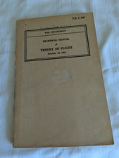 WWII War Department Theory of Flight February 24, 1941 book TM 1-400 picture