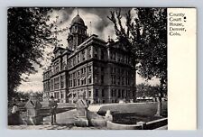Denver CO-Colorado, County Court House, Antique Vintage Souvenir Postcard picture