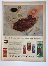 1953 Rockwood Chocolate Vintage Print Ad Wafers Rum Mint Milk Chocolate picture