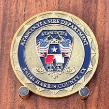 Atascocita Fire ESD46 Harris County TX Double Sided Challenge Coin  W#34 picture