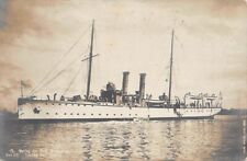 GERMANY ~ GUNBOAT SMS PANTHER IN HARBOR, REAL PHOTO PC ~ used 1907 picture