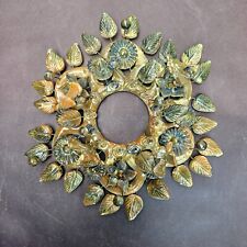 Vintage Mexican Tree of Life Pottery Metepec Candle Ring / Wreath 15