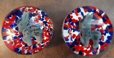 1972 St. Clair George McGovern Presidential Campaign Paperweight Set Democrat picture