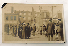 Unknown Location Buildings Partially Collapsed Earthquake ? Real Photo Postcard picture