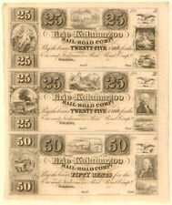 Erie and Kalamazoo Railroad Co. - Uncut Obsolete Sheet - Broken Bank Notes - Pap picture