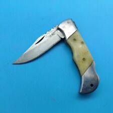 Best Buy Damascus Pocket Knife Custom Bone Handmade Steel picture