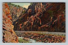 Rocky Mountain National Park CO, Thompson Canon, Linen Colorado c1954 Postcard picture