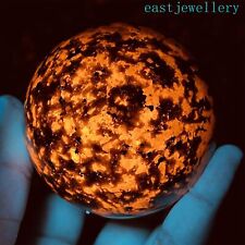 220g+ natural Flame's stone Sphere quartz crystal ball reiki healing 55mm+ 1pc picture