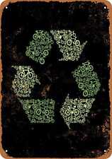 Metal Sign - Recycling Symbol Made of Bicycles -- Vintage Look picture