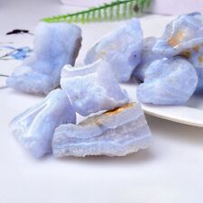 10Pcs 50-80g Natural Blue Chalcedony Agate Mineral Specimen Crystal Stone Decor picture