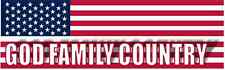 10in x 3in US Flag God Family Country Magnet Car Truck Vehicle Magnetic Sign picture