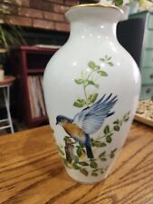 A Franklin mint Vase. The Bluebirds of Summer. A.J.Rudisill picture