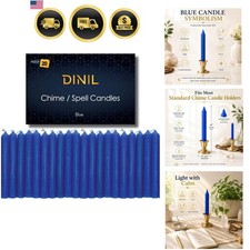 Blue Candles, Spell Chime Mini Taper Candles, Set of 20 picture