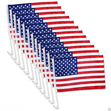 12 pack  US American USA Patriotic Window Clip Car Flag 17