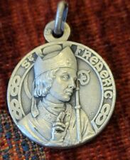 St. Frederic Vintage & New Sterling Medal France Catholic Patron of the Deaf picture
