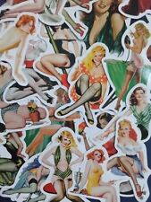 20 pcs random Vintage Pinup girls waterproof decal sticker Sticker Bomb Pinups picture