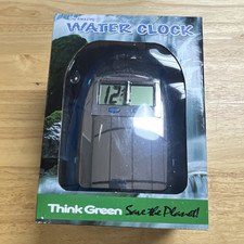 Tech Tools Digital Desk Clock Powered by Water No Batteries Month Display Blue picture